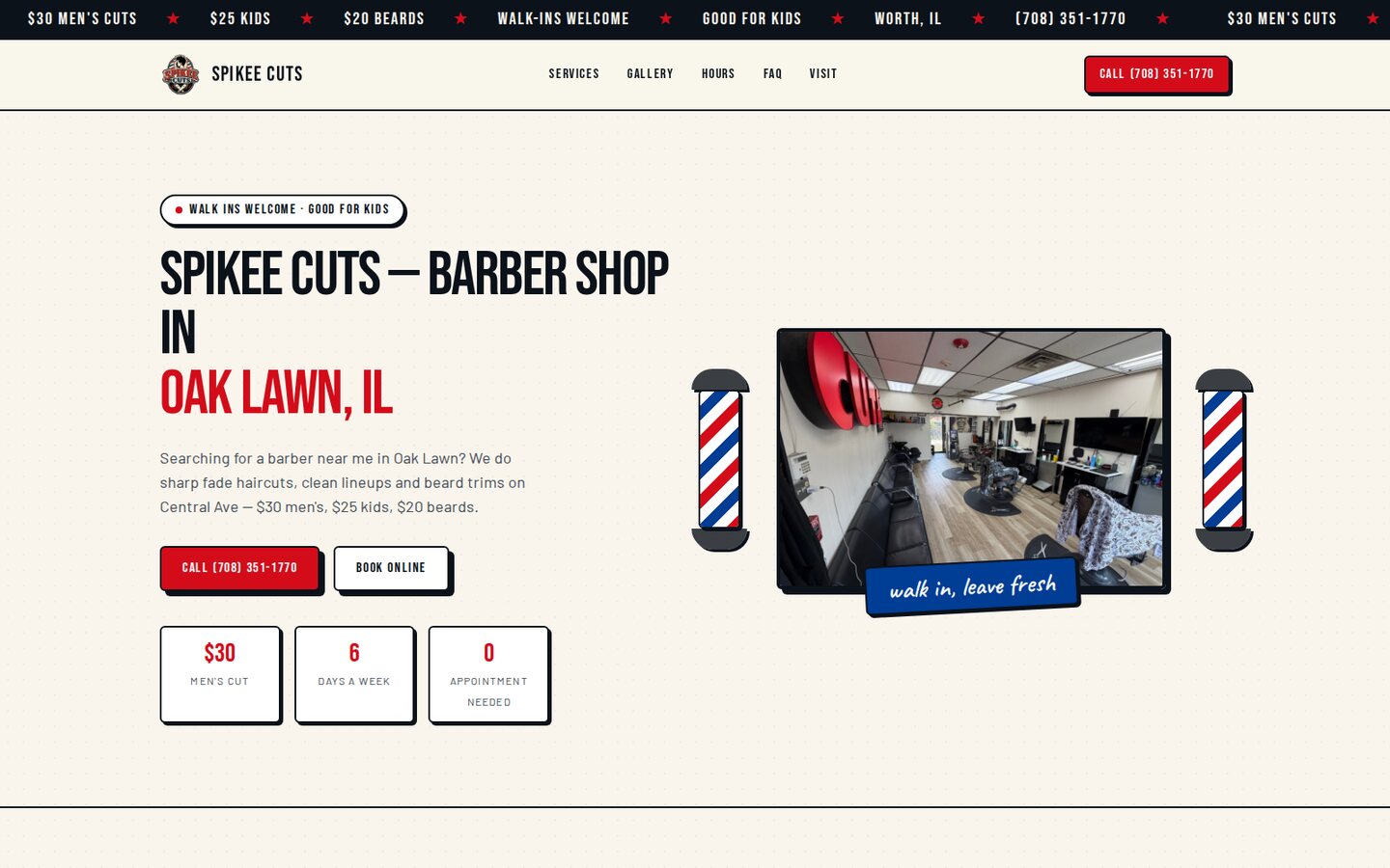 Spikee Cuts — desktop site