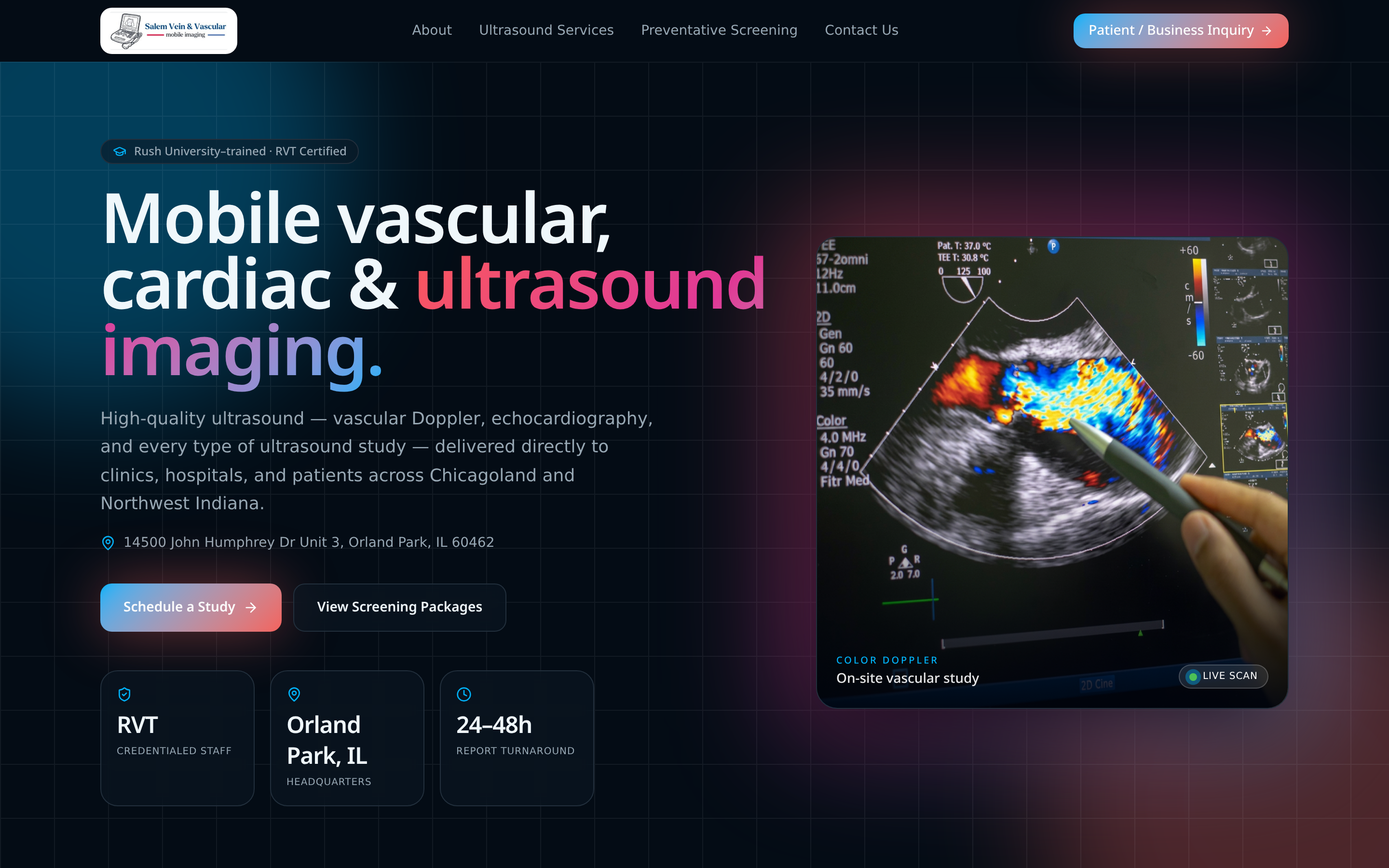 Salem Vein and Vascular — desktop site