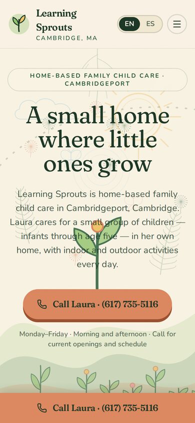 Learning Sprouts — mobile site